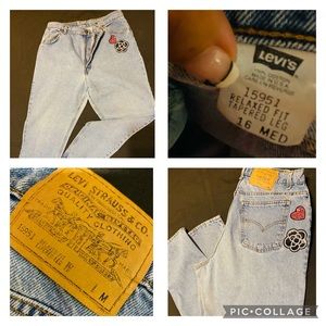 Vintage levis high rise 32x29 relax fit tapered leg